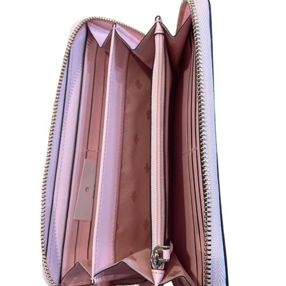 Kate Spade Colada Pineapple Large Continental Zip Around Wallet Pink - Picture 3 of 6